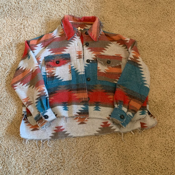 Wrangler Jackets & Blazers - Western Aztec Shacket